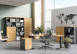 Germania bureau-uitbreiding 4241-582 bruin, zwart, eiken 1130 mm (B) X 600 mm (D) X 870 mm (H)