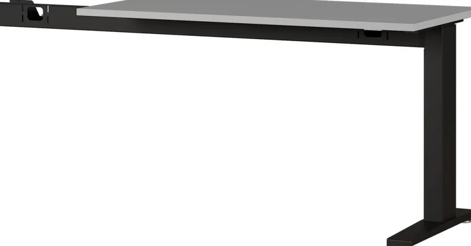 Germania bureau-uitbreiding 4241-581 lichtgrijs, zwart 1130 mm (B) X 600 mm (D) X 870 mm (H)