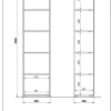 GERMANIA Gemelamineerde spaanplaat Boekenkast 4 Planken 500 x 370 x 1.960 mm Wit