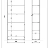 GERMANIA Gemelamineerde spaanplaat Draaideurkast Afsluitbaar 800 x 370 x 1.970 mm Wit