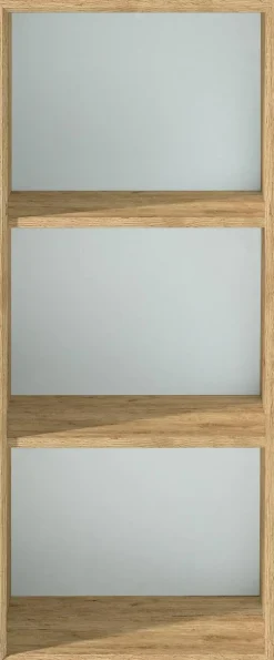 GERMANIA Glas, spaanplaat Boekenkast 2 Planken 500 x 370 x 1.200 mm Eiken