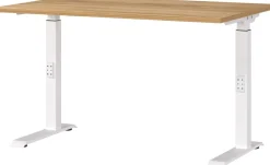 GERMANIA GW-Mailand Bureau Bruin Eiken C-Voet 1,200 (B) x 800 (D) x 910 (H) mm Spaanplaat, metaal