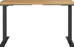 GERMANIA GW-Mailand Hoogteverstelbaar Zit-sta-bureau Bruin Eiken T-Voet 1,200 (B) x 800 (D) x 1,200 (H) mm Spaanplaat, metaal