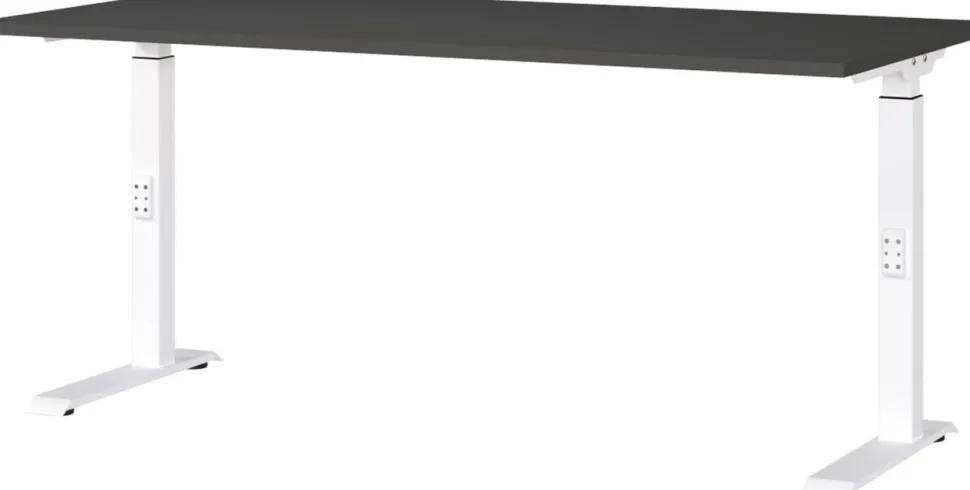 GERMANIA GW-Mailand Hoogteverstelbaar Bureau Grafiet C-Voet 1,600 (B) x 800 (D) x 910 (H) mm Spaanplaat, metaal