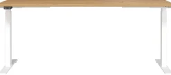 GERMANIA GW-Mailand Hoogteverstelbaar Zit-sta-bureau Bruin Eiken T-Voet 1,800 (B) x 800 (D) x 1,200 (H) mm Spaanplaat, metaal