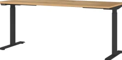 GERMANIA GW-Mailand Hoogteverstelbaar Zit-sta-bureau Beige T-Voet 1,800 (B) x 800 (D) x 1,200 (H) mm Spaanplaat, metaal