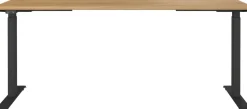 GERMANIA GW-Mailand Hoogteverstelbaar Zit-sta-bureau Beige T-Voet 1,800 (B) x 800 (D) x 1,200 (H) mm Spaanplaat, metaal