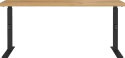 GERMANIA GW-Mailand Hoogteverstelbaar Bureau Bruin Eiken C-Voet 1,600 (B) x 800 (D) x 910 (H) mm Spaanplaat, metaal