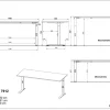 GERMANIA GW-Mailand Hoogteverstelbaar Bureau Grafiet C-Voet 1,800 (B) x 800 (D) x 910 (H) mm Spaanplaat, metaal
