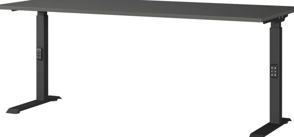 GERMANIA GW-Mailand Hoogteverstelbaar Bureau Grafiet C-Voet 1,800 (B) x 800 (D) x 910 (H) mm Spaanplaat, metaal
