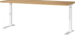 GERMANIA GW-Mailand Hoogteverstelbaar Bureau Bruin Eiken C-Voet 1,800 (B) x 800 (D) x 910 (H) mm Spaanplaat, metaal