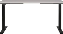 GERMANIA GW-Mailand Hoogteverstelbaar Zit-sta-bureau Beige T-Voet 1,400 (B) x 800 (D) x 1,200 (H) mm Spaanplaat, metaal