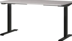GERMANIA GW-Mailand Hoogteverstelbaar Zit-sta-bureau Beige T-Voet 1,400 (B) x 800 (D) x 1,200 (H) mm Spaanplaat, metaal
