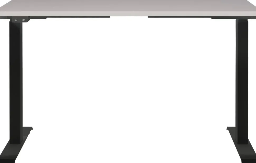 GERMANIA GW-Mailand Hoogteverstelbaar Zit-sta-bureau Beige T-Voet 1,200 (B) x 800 (D) x 1,200 (H) mm Spaanplaat, metaal