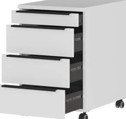 GERMANIA GW-Mailand Mobiel ladeblok Lichtgrijs 4 Lades 420 x 600 x 630 mm