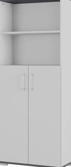 GERMANIA GW-Profi 2.0 ABS (Acrylonitril-butadieen-styreen), Melamine, Spaanplaat Archiefkast Niet afsluitbaar 800 x 400 x 2.000 mm Lichtgrijs, donkergrijs