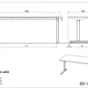 GERMANIA GW-Profi 2.0 Hoogteverstelbaar Bureau Rechthoekig Melamine Grijs 1.800 x 800 x 750 mm