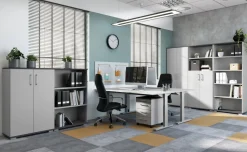 GERMANIA GW-Profi 2.0 Hoogteverstelbaar Bureau Rechthoekig Melamine Grijs 1.800 x 800 x 750 mm