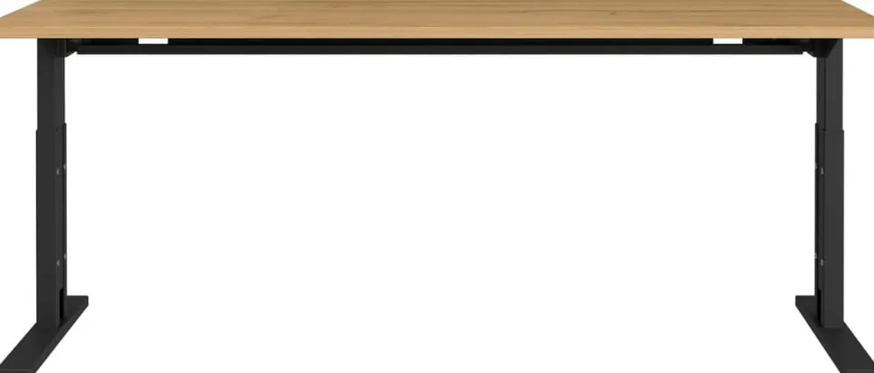 GERMANIA GW-Profi 2.0 Hoogteverstelbaar Bureau Rechthoekig Eiken Melamine Zwart 1.800 x 800 x 750 mm