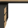 GERMANIA hoekbureau met geïntegreerd dressoir GW-Lissabon 4187-549 donkergrijs, lichtbruin, eiken 146 x 145 x 77 cm