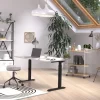 GERMANIA Hoogteverstelbaar Zit-sta-bureau Metaal, spaanplaat Kasjmier, zwart C-Voet 1,200 x 800 x 910 mm