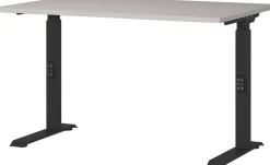 GERMANIA Hoogteverstelbaar Zit-sta-bureau Metaal, spaanplaat Kasjmier, zwart C-Voet 1,200 x 800 x 910 mm
