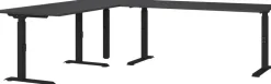 GERMANIA Hoogteverstelbaar Hoekbureau Metaal, spaanplaat C-Voet 2,400 x 2,000 x 910 mm