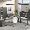 GERMANIA Hoogteverstelbaar Bureau Spaanplaat, metaal Zwart C-Voet 1.600 x 800 x 910 mm