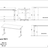 GERMANIA Hoogteverstelbaar Zit-sta-bureau Metaal, spaanplaat Kasjmier, wit C-Voet 1,600 x 800 x 910 mm