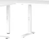 GERMANIA Hoogteverstelbaar Hoekbureau Metaal, spaanplaat Wit C-Voet 2,400 x 2,000 x 910 mm