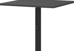 GERMANIA Hoogteverstelbaar Hoekverbinding Metaal, spaanplaat Zwart 800 x 800 x 910 mm