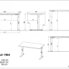 GERMANIA Hoogteverstelbaar Zit-sta-bureau Metaal, spaanplaat Zwart C-Voet 1,400 x 800 x 910 mm