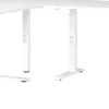 GERMANIA Hoogteverstelbaar Hoekbureau Metaal, spaanplaat Wit C-Voet 2,600 x 2,000 x 910 mm