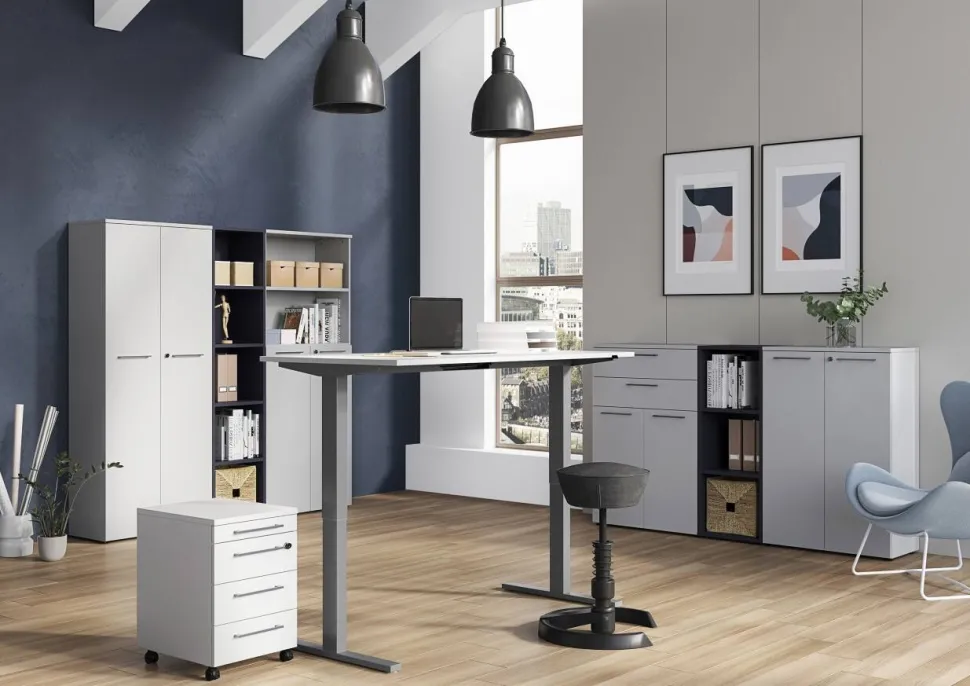 GERMANIA kast Agenda laden 4233-69 lichtggrijs 800 x 400 x 1.200 mm