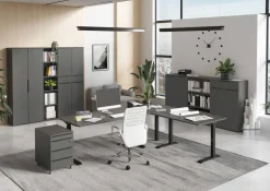 GERMANIA Kast met schuifdeuren 4373-547 Grafiet 1.600 x 400 x 740 mm