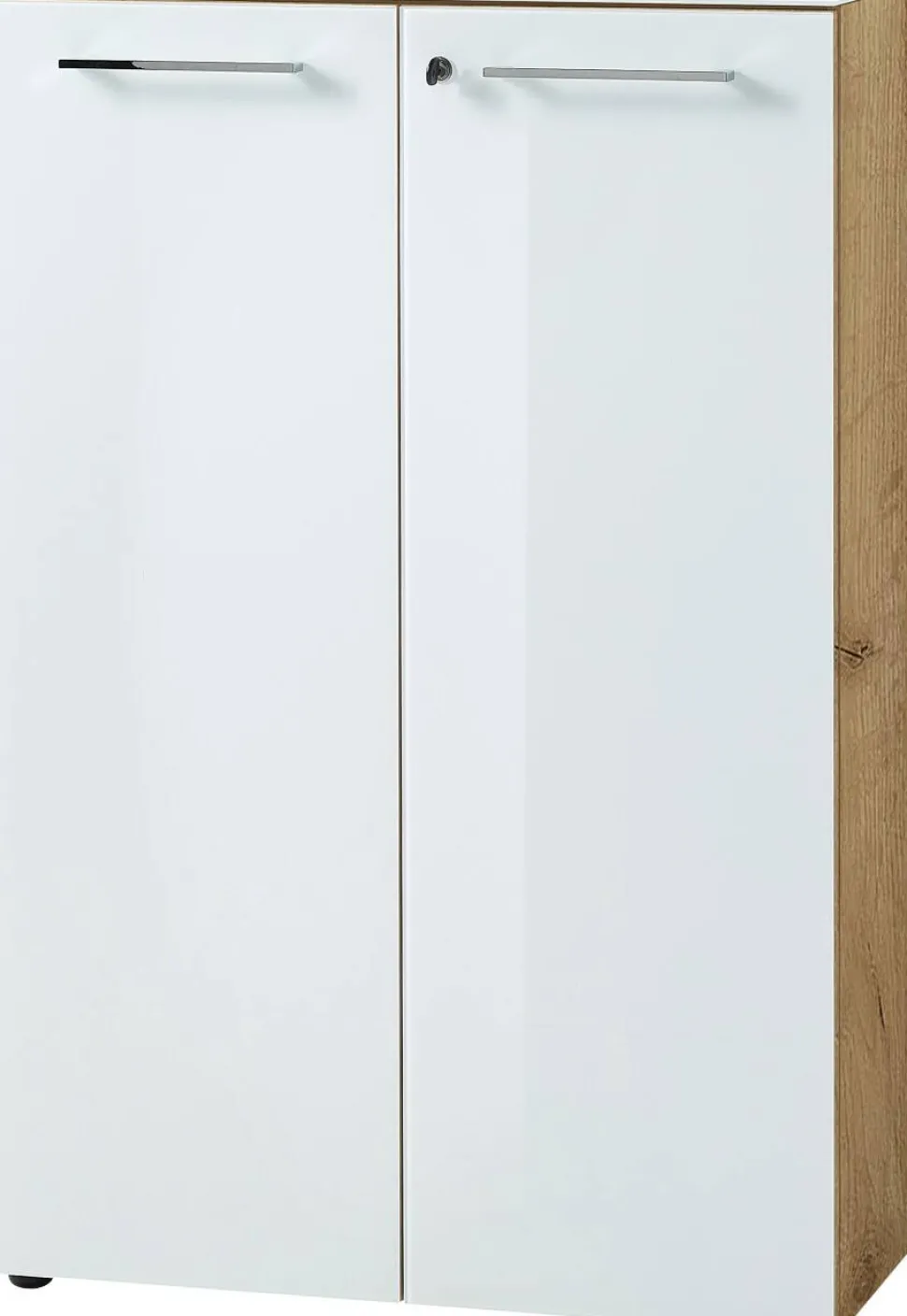 GERMANIA Niet hoogteverstelbaar Archiefkast Eiken 800 (B) x 370 (D) x 1.200 (H) mm Glas, spaanplaat