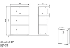 GERMANIA PROFI 2.0 Archiefkast 800 x 400 x 1.230 mm Lichtgrijs