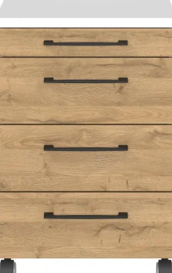 GERMANIA PROFI 2.0 Mobiel ladeblok 4 Lades 420 x 490 x 610 mm Eiken