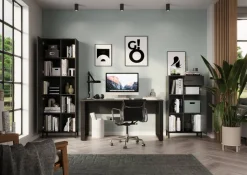 GERMANIA Rovigo Bureau Rechthoekig Grafiet 600 mm (D) x 740 mm (H) Metaal, Spaanplaat
