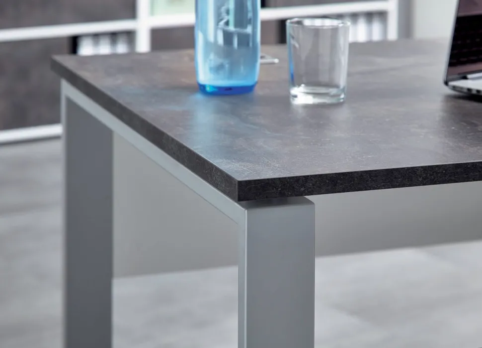 GERMANIA thuiskantoorbureau 4150-261 donkergrijs, wit 1.600 x 800 x 750 mm