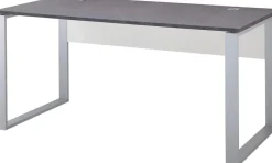 GERMANIA thuiskantoorbureau 4150-261 donkergrijs, wit 1.600 x 800 x 750 mm