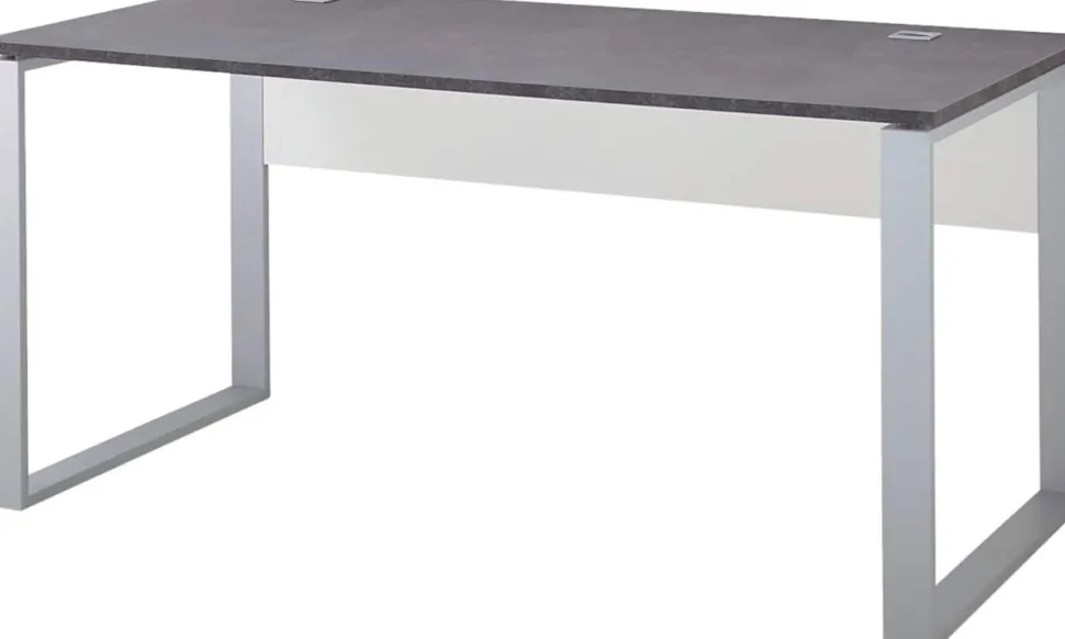 GERMANIA thuiskantoorbureau 4150-261 donkergrijs, wit 1.600 x 800 x 750 mm