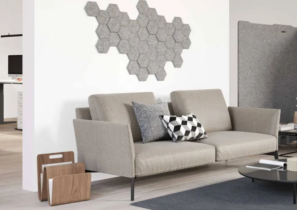 Hammerbacher Akoestische wand VASWF1810.5 Grijs 100 x 180 cm