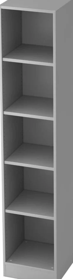 Hammerbacher Boekenkast 4 Planken 406 x 400 x 2.004 mm Grijs