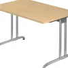 Hammerbacher B-Serie VBS Bureau Ahorn C-Voet 1.200 (B) x 800 (D) x 740 (H) mm Spaanplaat, Staal