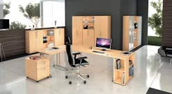Hammerbacher B-Serie VBS Bureau Beuken C-Voet 1,600 (B) x 800 (D) x 740 (H) mm Spaanplaat, Staal