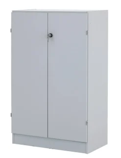 Hammerbacher Draaideurkast Melamine 2 Planken Afsluitbaar 800 x 420 x 1.270 mm Grijs