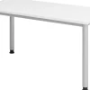Hammerbacher Express Q VHS Hoogteverstelbaar Bureau Rechthoekig Wit 4 metalen poten 1,400 (B) x 672 (D) x 810 (H) mm Spaanplaat, Staal