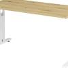 Hammerbacher Express Q VOS Hoogteverstelbaar Bureau Rechthoekig Eiken C-Voet 1.400 (B) x 672 (D) x 850 (H) mm Spaanplaat, Staal