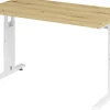 Hammerbacher Express Q VOS Hoogteverstelbaar Bureau Rechthoekig Eiken C-Voet 1.200 (B) x 672 (D) x 850 (H) mm Spaanplaat, Staal